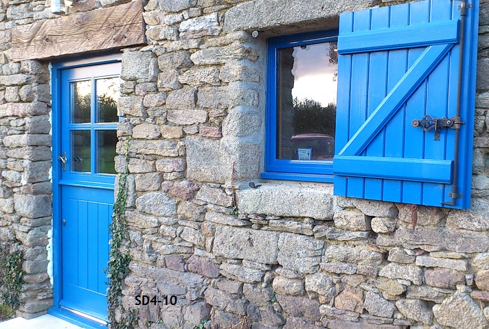 capri blue door and window