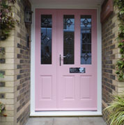 victorian double doors pink